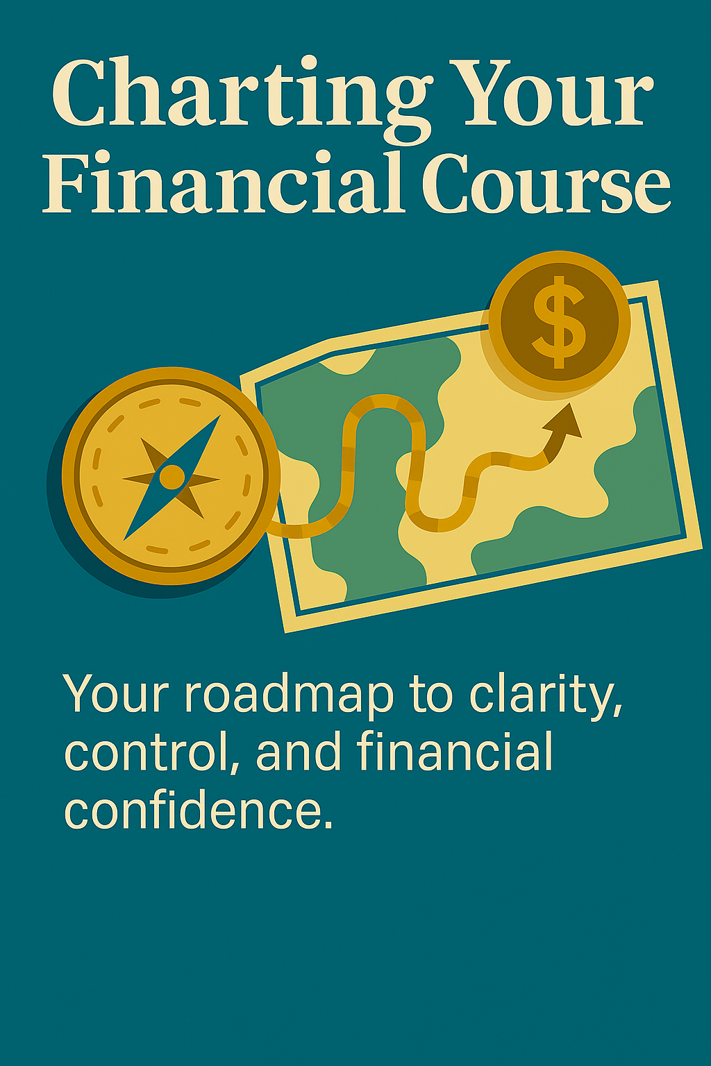 Charting Your Financial Course – Blog #2 thumbnail image, showing a compass and dollar map with tagline about clarity and confidence